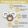 2 Pcs F8-22M 8x22x7mm Thrust Ball Bearings Bearing Steel Miniature