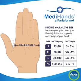 Farla Medical MediHands Vinyl Clear Medium Gloves, Disposable Surgical Gloves, Box of 100, Powder Free, Latex Free, Protein Free, Medical, Food, Multi-Use