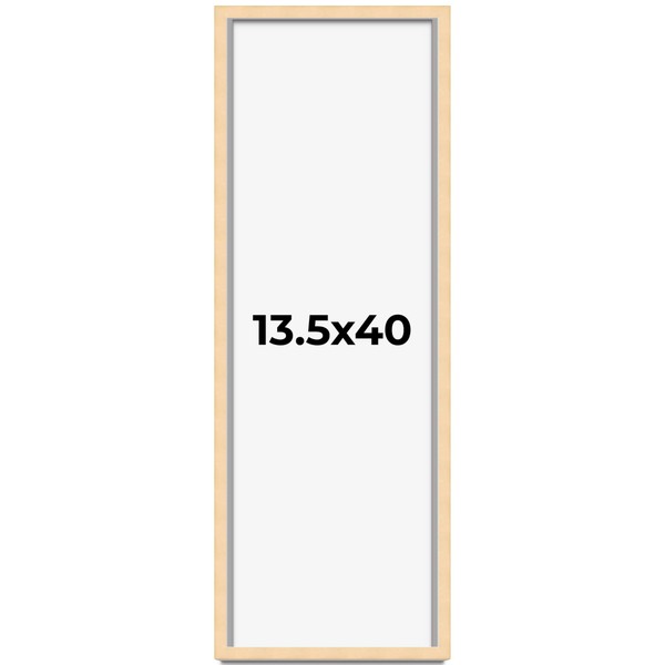 13.5x40 Natural Shadow Box Frame - Contemporary Wood Shadow Box
