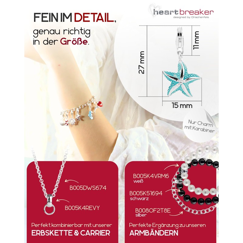 Heartbreaker Charms of Heartbreaker HB 421 Silver Charm