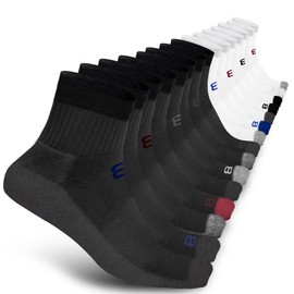Layer 8 Men's Cushioned Quarter Socks | Athletic, Lightweight & Breathable Ankle Socks | Ideal for Sports, Gym, Hiking & Everyday Wear (15 pairs)