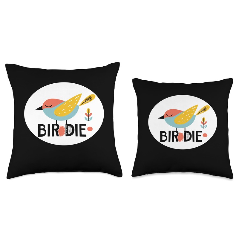 Colorful Birdie Speech Costume Throw Pillow