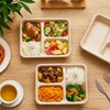 Havawish 80 Pack 37 oz 3 Compartment Deepen Disposable Plate,