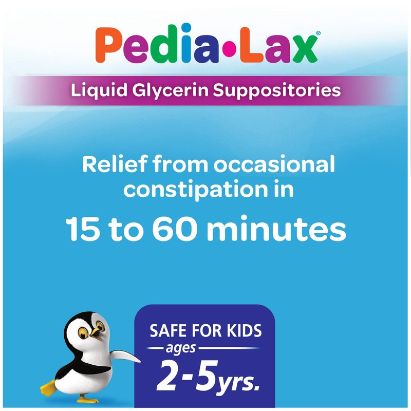 Pedia-Lax Pedia-Lax Laxative Liquid Glycerin Suppositories for Kids, Ages 2-5,