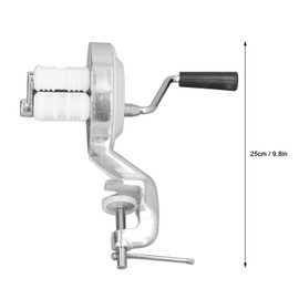 Macaroni Maker, Silver Stainless Steel Manual Hand Cranking Noodles Pressing Machine, Kitchen Restaurant Portable Extruder Pasta Maker