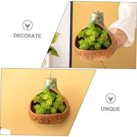 KONTONTY Hanging Planter Basket for Use Stylish Wall-Mounted Flower Pot for Balcony Versatile Home Decor for and Herbs