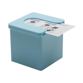 Lens Cleaning Wipes Dispenser (Table Top): for Eye Glasses, DSLR, SLR, Camera Lenses, Eyepieces, Microscopes, Telescopes (Included Double-Sided Adhesive Pad): SastisClean (Blue)