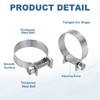 PATIKIL 5 Pcs 27-29mm Mini Fuel Injection Hose Clamps Stainless