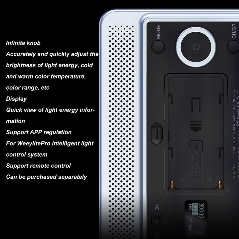 Fill Light LED 2200mah 18W 2800K‑6800K Portable Photography Lighting for