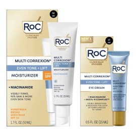 Roc Even Tone & Lift Hidratante Fps 30 + Crema Ojos 50+15ml