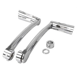 XMMT Motorcycle Chrome Heel Toe Shift Lever with Shifter Pegs for 1997-2023 Harley Touring Models FLT FLHX FLHT FLHR FLTR FLHTCUTG