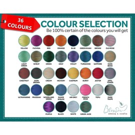 BlesSew Sewing Threads for Sewing Machine and Hand Stitching in Storage Gift Package – 36 Assortment Colours on Spools of 150 Yards Each - Include Black and White