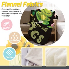 Frog Soft Throw Blanket All Season Microplush Thick Warm Blankets Tufted Fuzzy Flannel Throws Blanket for Bed Sofa Couch 80"x60"