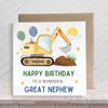 Second Ave Great Nephew Birthday Children's Kids Baby Digger Square