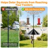 tinnmao Bird Feeder Pole 100 Inch with Squirrel Baffle and