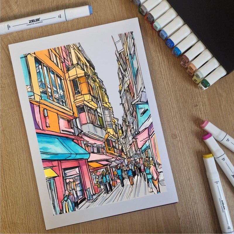 Zieler® - 25 + 1 Artists Graphic Marker Dual Tip
