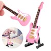 Guitar Decoration Miniature Ornaments Mini Musical Instrument Model Gift Pink