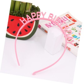 LALAFINA Headbands for Kids 18 pcs Hoop Plastic Hair Girl Red Happy Creative Hairband Yellow+purple+blue+pink+orange+rose Birthday Tiara Headdress Decorations for Novelty Kids Headband