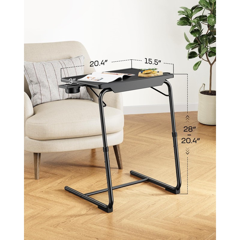 LORYERGO TV Tray - TV Table, Folding Table Trays, w/6