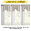 NICETOWN Faux Linen Texture Tie Up Valance Curtain for Kitchen
