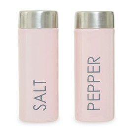 Premier Housewares Light Pink Salt and Pepper Set for Kitchen/Refillable Pepper Shaker/Salt Grinder Set/Salt and Pepper Mill Set Dimensions W4 x D4 x H11cm