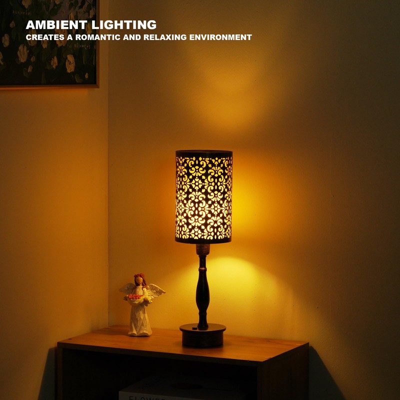 UMEXUS LED Rechargeable Cordless Table Lamp with Dimmer, Small Battery