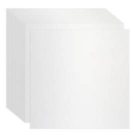 Klmnop White Pearl Shimmer Cardstock 12x12, 40 Sheets 250gsm/92Ib Double-sided Shiny Pearlescent Paper Cardstock, Metallic Paper for Invitations, Card Making and DIY Craft(White)