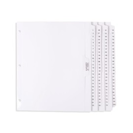Blue Summit 1-100 Numbered Heavy Duty Dividers,3 Hole Punch for Binders, Exhibit Style Side Tabs