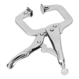 Clamp Locking Pliers,6in C Clamp Locking Heavy-Duty Locking Woodworking Clamps Set Adjustable Nickel Plated C Pliers for Pocket Hole Joinery DIY Cabinetry Welding Carpentry