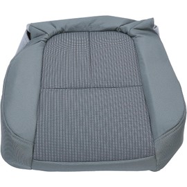 ECOTRIC Cloth Bottom Seat Cover Compatible with 2011-2014 F150 XLT XTR STX XL Single Cab Crew Cab 4X4 2WD Driver Side Replacement Steel Gray