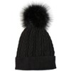 styleBREAKER Warm Fine Knit Bobble Hat with Cable Pattern, Faux
