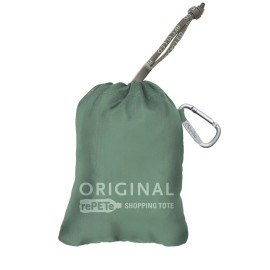 ChicoBag Sage Compact Reusable Tote Bag Collapsible Eco Friendly with Carabiner Clip