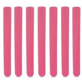 16x125mm Test Tube, PP Plastic, Round BTM, 17ml Vol, Pink, Karter Scientific 403F2 (Pack 100)