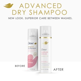Dove Advanced Dry Shampoo Workout Refresh & Revive Post Workout Hair Without Water Lasting Fragrance for 2 Days 5 oz