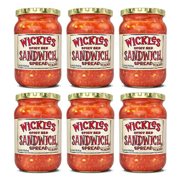Wickles Spicy Red Sandwich Spread, 16 OZ (Pack - 6)