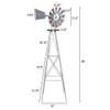 VINGLI Upgrade 8FT Ornamental Windmill Backyard Garden Decoration Weather Vane,