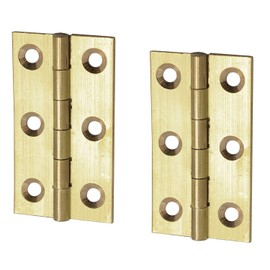 Bulk Hardware BH05986 50mm (2 inch) Solid Brass Butt Hinge - Pack of 2