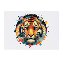 'Tiger Head' Temporary Tattoo - Water Resistant, Skin-Safe, Non-Toxic Transfer (TO00073787)