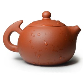 Teapot 270ml Chinese Clay Xishi Pots Red Zisha Genuine Classic for Loose Gongfu Tea (Red clay)