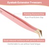 Ms.Queen Lash Tweezers For Eyelash Extensions,5Pcs Professional Fiber Tip Grip