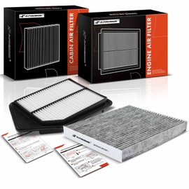 A-Premium 2-PC Engine & Cabin Air Filter with Activated Carbon Compatible with Honda Accord 2013-2017, TLX 2015-2020, 2.4L
