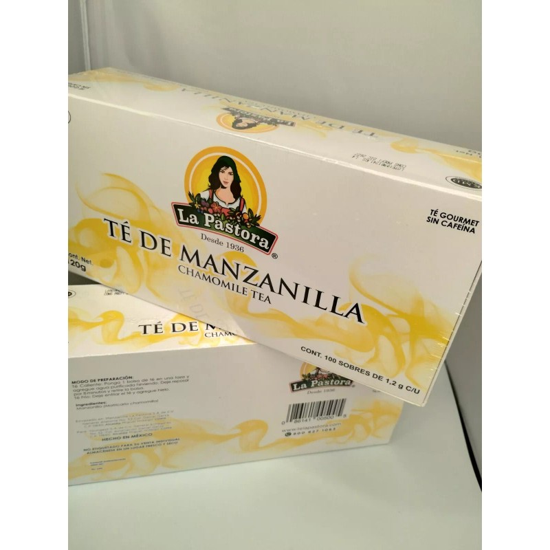 la pastora 2 cajas de te de manzanilla la pastora
