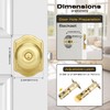 GUTENKONB 6 Pcs Gold Door Knobs, Privacy Door Handles, Satin