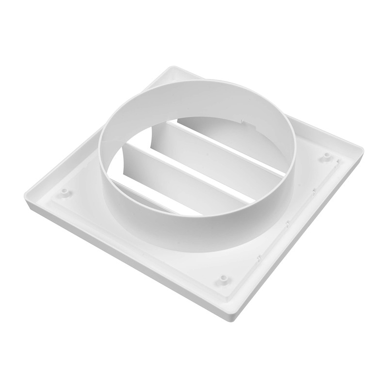 Vent Systems 150mm White Exhaust Cover - Dryer Hood -
