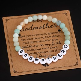 Kivosliv Godmother Jewelry Gifts for Women Mothers Day Fairy Godmom Birthday Proposal Godmother Bracelet