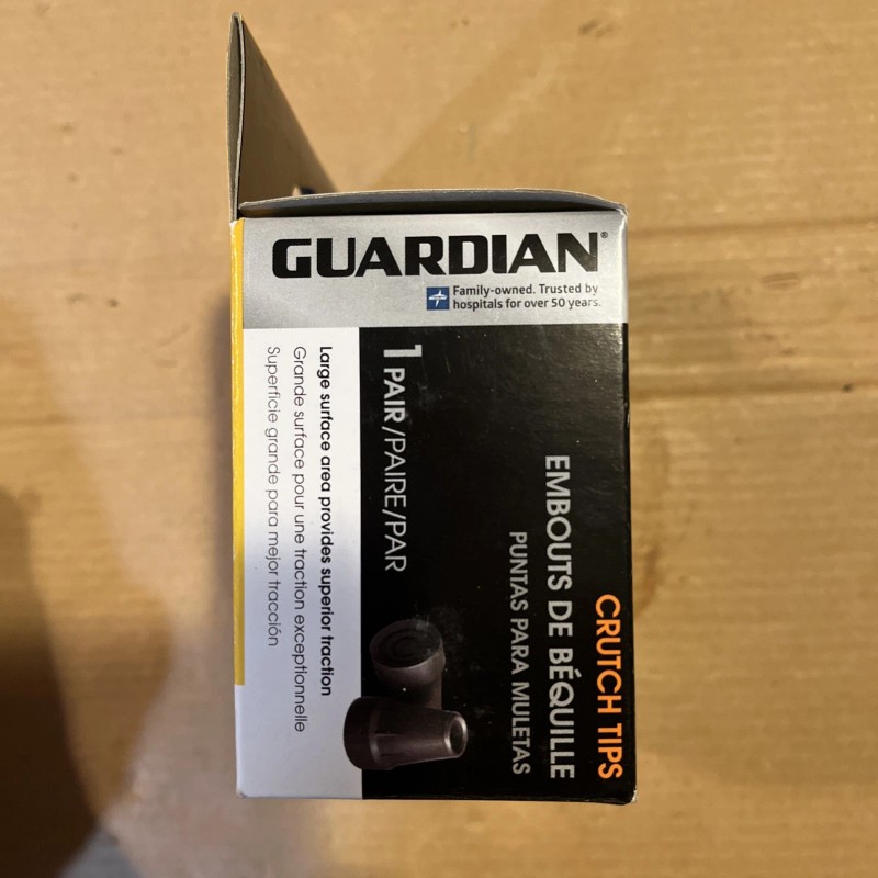 GUARDIAN Crutch Tips 1 Pair New In Box