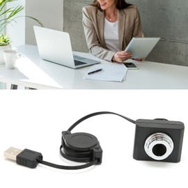 480P Webcam with Automatic White Balance, USB 2.0 High Resolution Wired Computer Camera for PC, Laptop and Desktop, Plug and Play, Webcam for Video Conferencing, Recording, Online Chatting