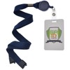 Navy Blue Badge Reel and Breakaway Lanyard Combo, Packaged and