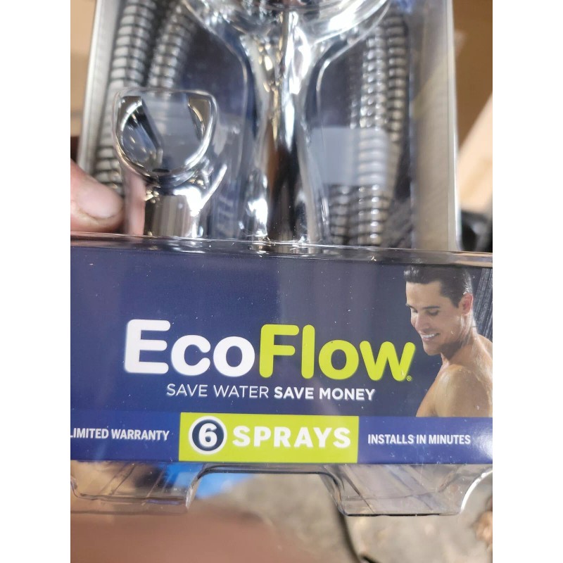 Waterpik EcoFlow Hand Held Shower Head 6-mode Chrome - Waterpik