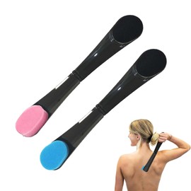 2pcs Lotion Applicator for Back,Self Tanning Back Applicator, Foldable Body Lotion Applicator for Hard-to-Reach Areas, Portable Back Cream Tool for Self-Care, Reusable Application Tool
